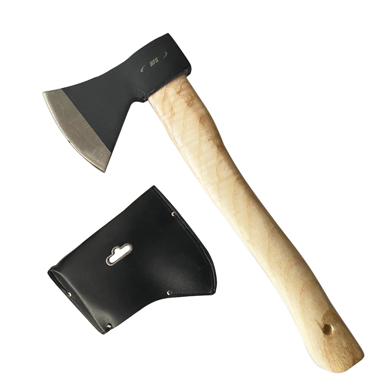 Wood Handle Chopping Axe, 600g Head Weight 14in Camping Hatchet Splitting Small Axe Hatchet Wooden