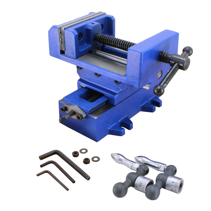 Compound Cross Slide Industrial Strength Benchtop & Drill Press Vise 3" 4" 5" 6"