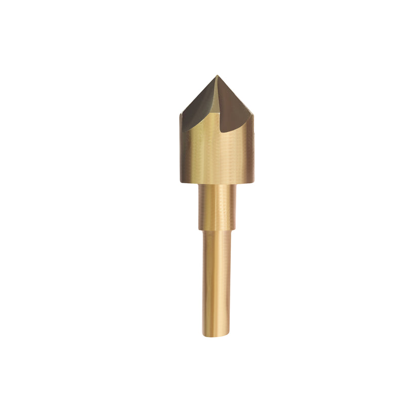 Countersink Drill Bit Set, M2 High Speed Steel, 1/4IN Tri-Flat Shank | 1/4IN-3/4IN, 5 Piece Set with Carrying Case