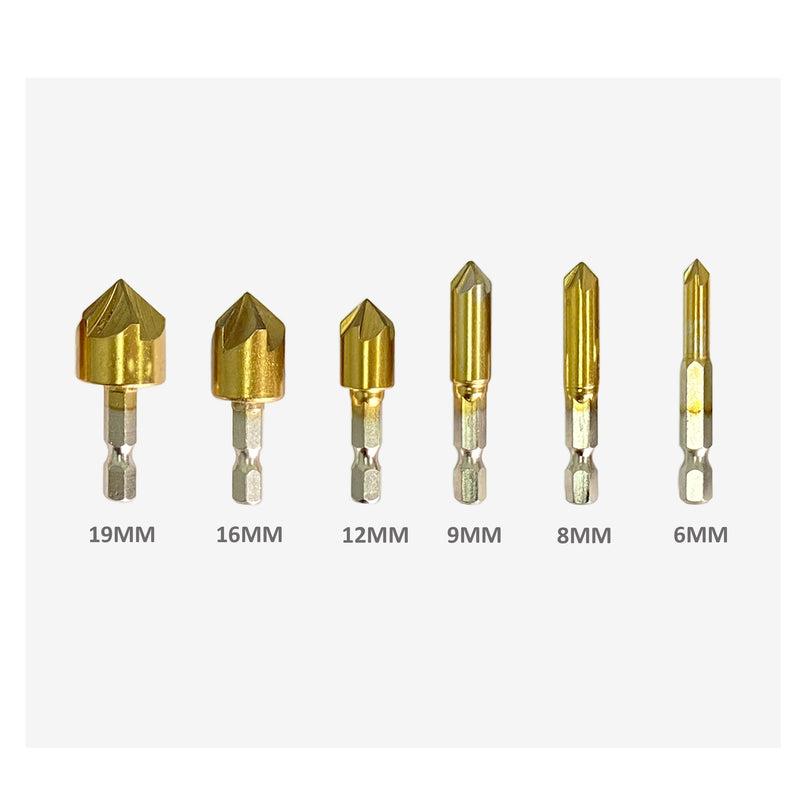 23-Pack Woodworking Chamfer Drilling Bits