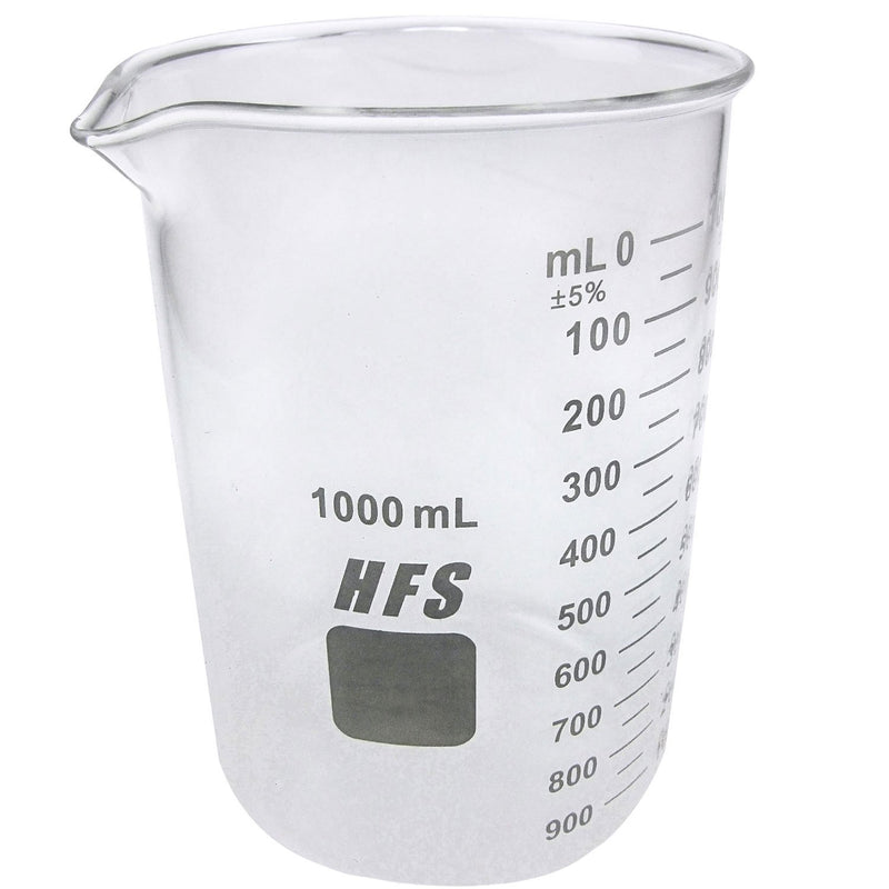 Hardware Factory Store Inc - Graduation Glass Beaker with Spout - 1L