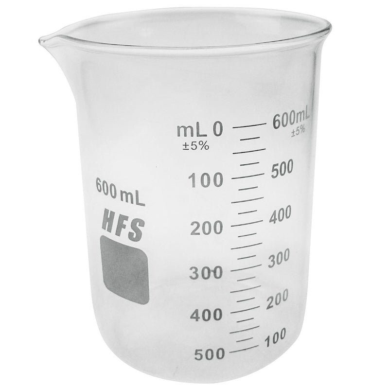 Hardware Factory Store Inc - Graduation Glass Beaker with Spout - 600ML