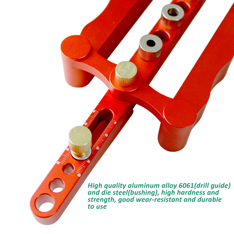 Self Centering Dowelling Jig Wood Dowel Hole Drilling Guide Woodworking Positioner Locator Update Wavy