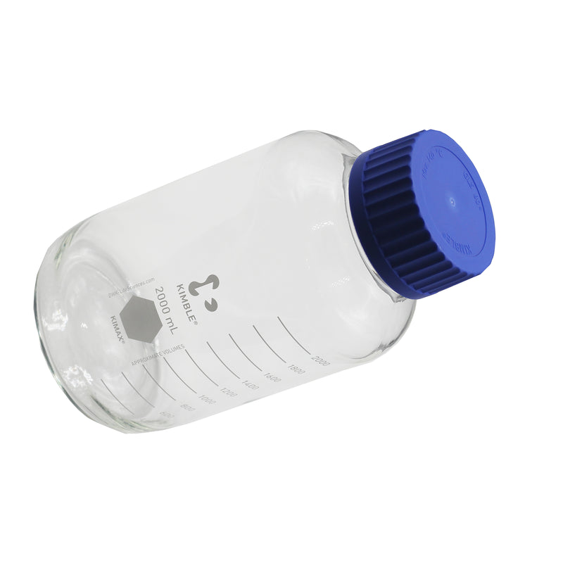 Laboratory Glass Media Storage Bottles with PP Screw Cap, GL 80