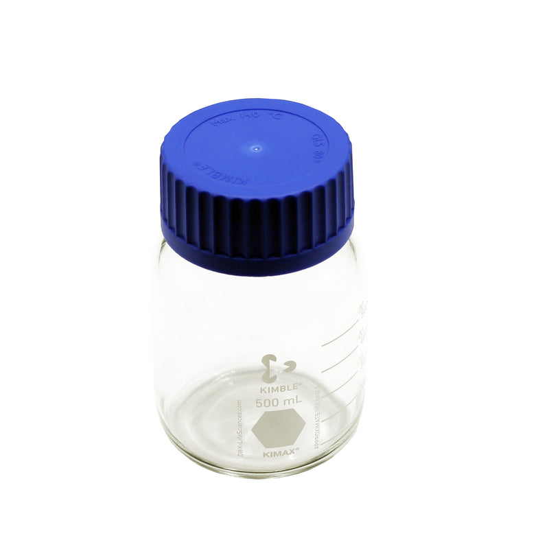 Laboratory Glass Media Storage Bottles with PP Screw Cap, GL 80