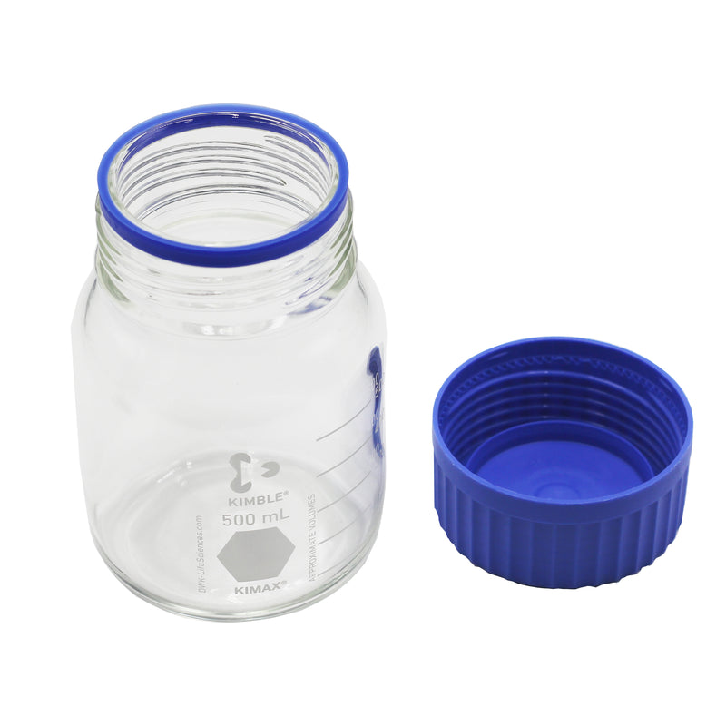 Laboratory Glass Media Storage Bottles with PP Screw Cap, GL 80