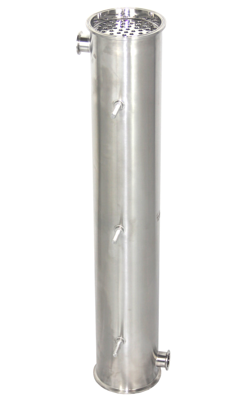 Tri-Clamp Tube In Shell Heat Exchanger Condenser Dephlegmator Reflux
