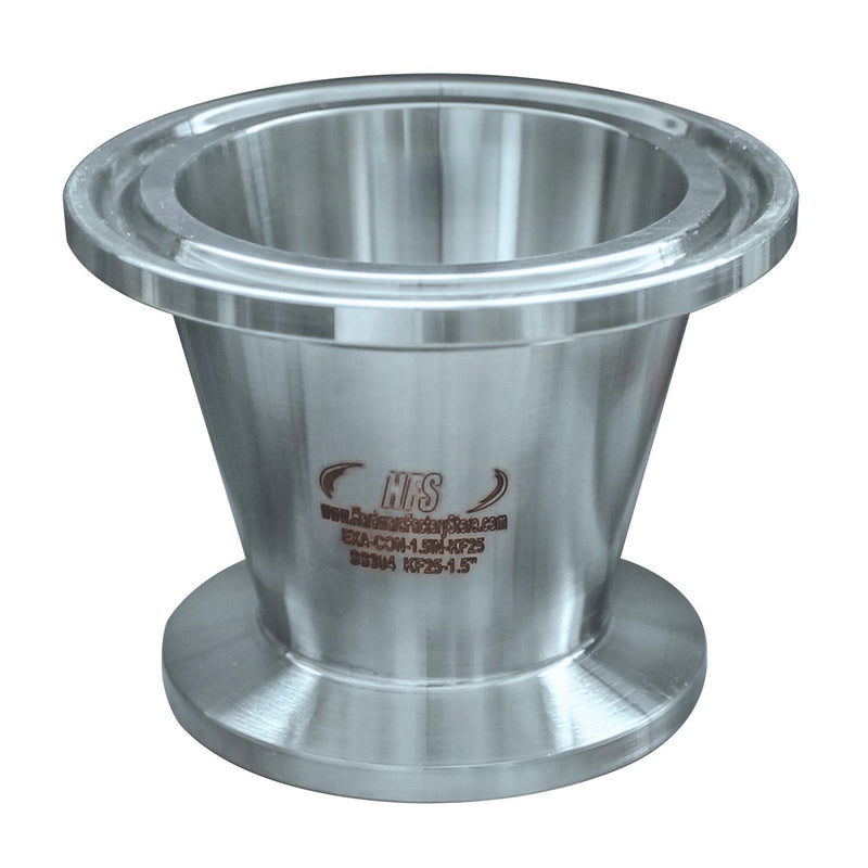 Adaptor 2 clamp to kf25 stainless Steel 304