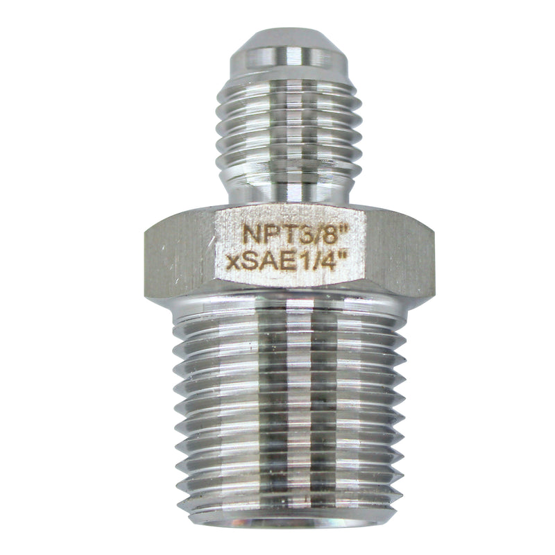 Male NPT to Male SAE Adapter - Multiple Sizes Stainless Steel 304