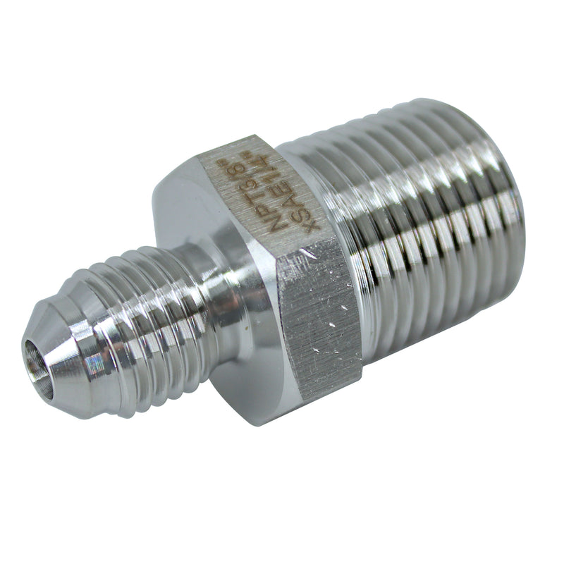 Male NPT to Male SAE Adapter - Multiple Sizes Stainless Steel 304