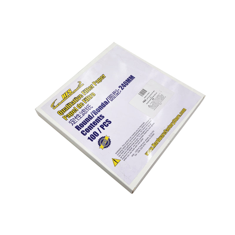 Filter Papers Round 240mm 100PCS Ashless Qualitative Slow to Fast 1um-20um
