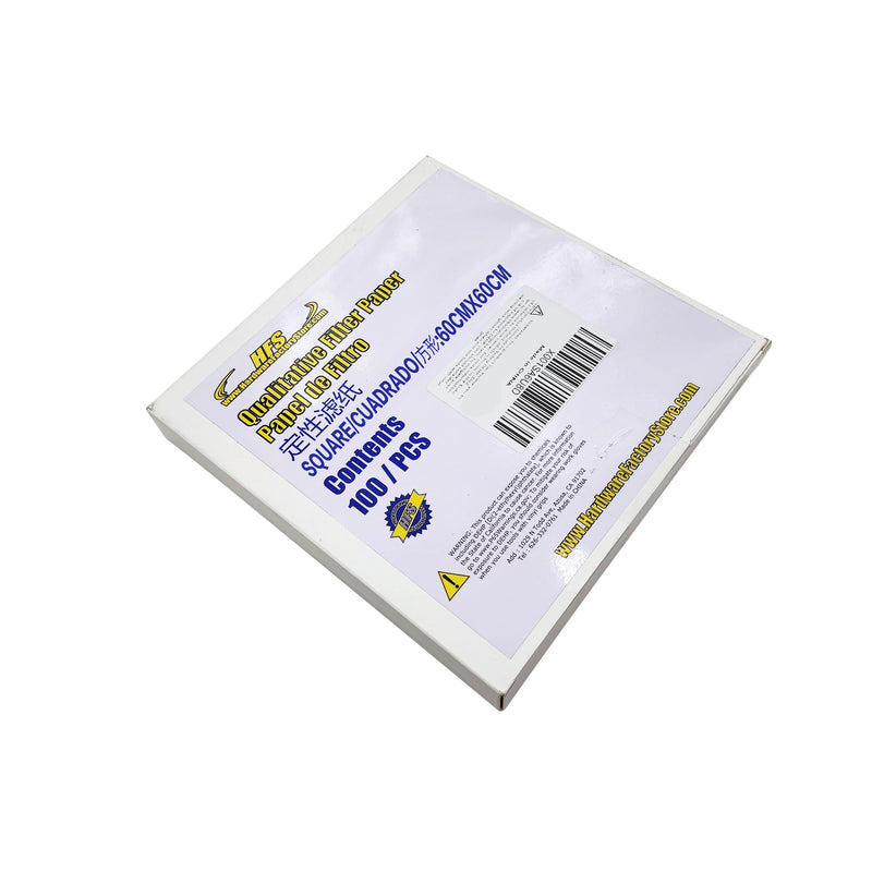 24X24IN Filter Papers Square 600mm 100PCS Ashless Qualitative Slow 3um