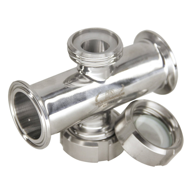 Hardware Factory Store Inc - Tri Clamp Inline Dual Port Sight Glass - [variant_title]