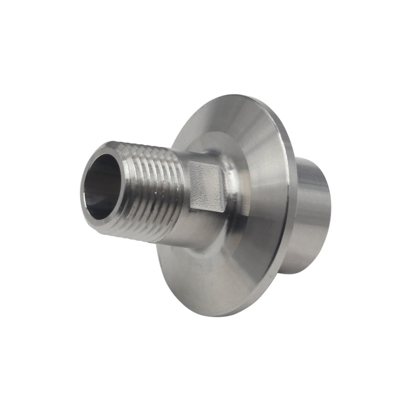 1.5"TC-1/2" NPT female x 1/2" NPT male Tri-Clamp to 2-Side Pipe Adapter