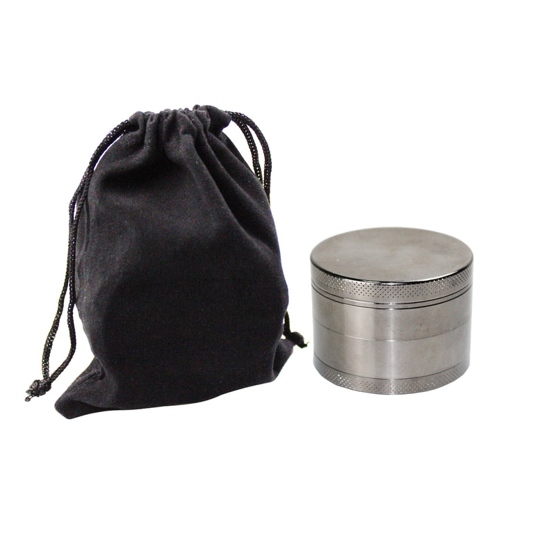 4 Piece 2" /5CM Spice Herb Grinder Zinc Alloy -Ancient Silver