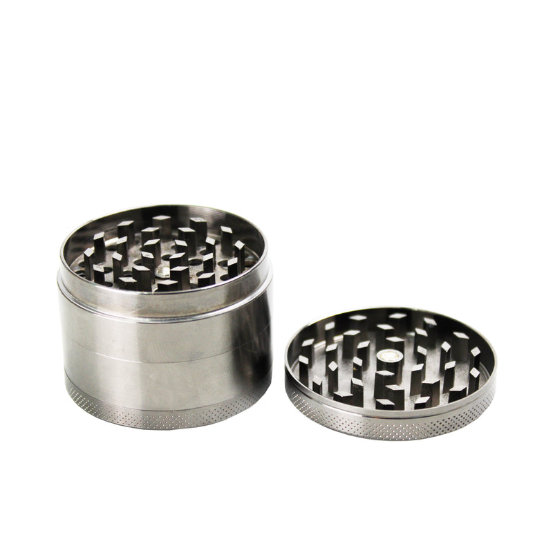 4 Piece 2" /5CM Spice Herb Grinder Zinc Alloy -Ancient Silver