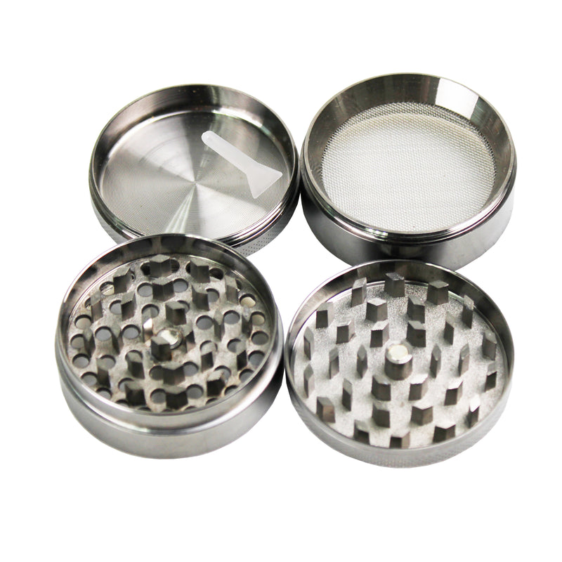 4 Piece 2" /5CM Spice Herb Grinder Zinc Alloy -Ancient Silver