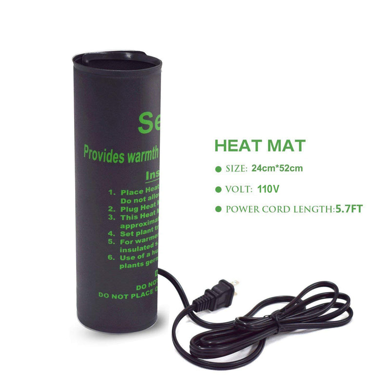 HYDROPONIC DEPOT 10 x 20.75 Inch Graphene Plant Heating Pad Durable Waterproof Seedling Heat Mat Warm Hydroponic Heating Pad
