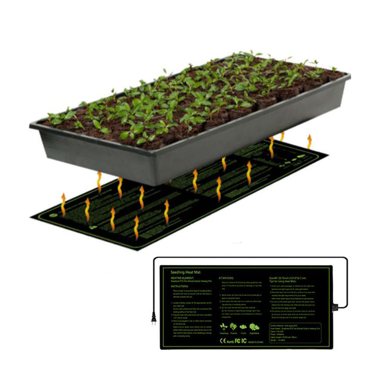 HYDROPONIC DEPOT 10 x 20.75 Inch Graphene Plant Heating Pad Durable Waterproof Seedling Heat Mat Warm Hydroponic Heating Pad