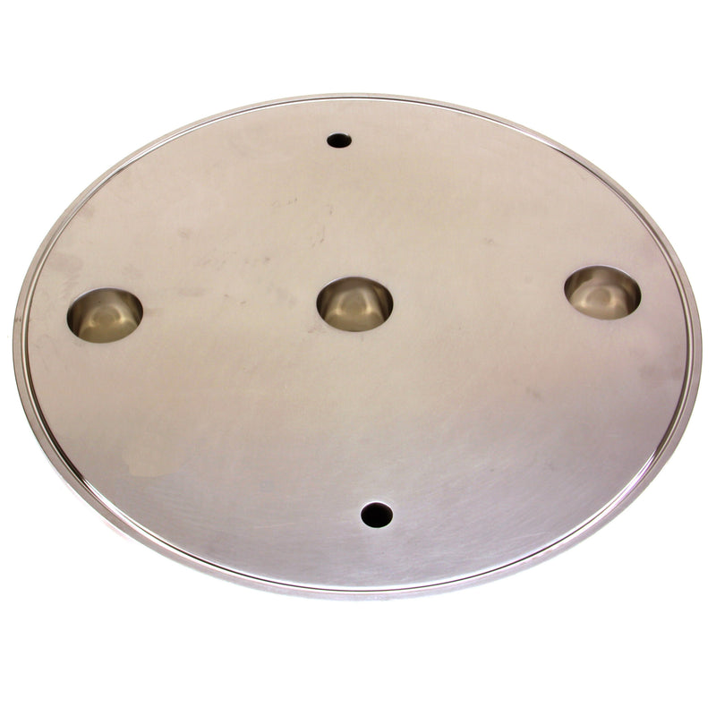 Santiany Stainless Steel Lid w/ 12" x 1.5" Tri Clamp, 2 x 1/4" NPT female, 2 x 2" Sight Glass