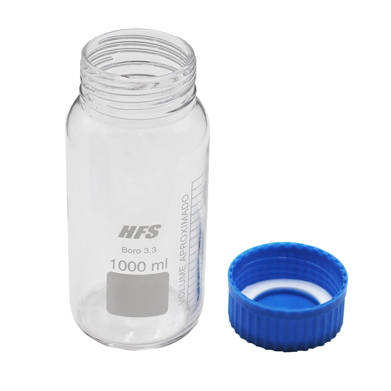 Laboratory Glass Bottles with PP Screw Cap, GL 80, 1 L