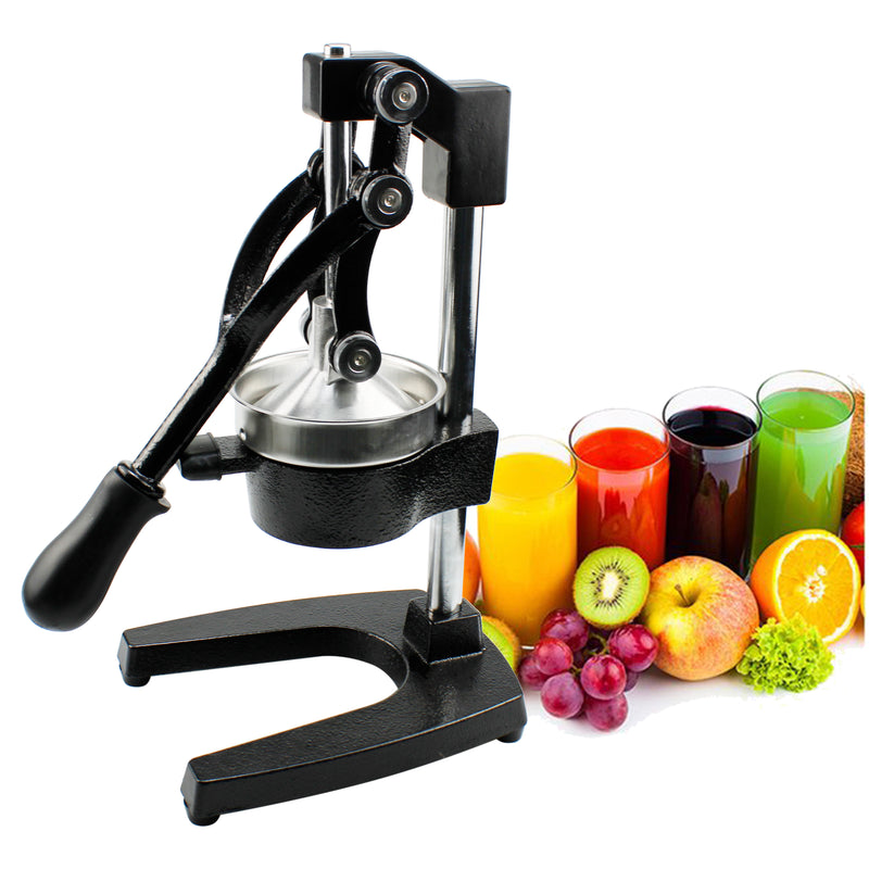 Black Commercial Grade Citrus Juicer Hand Press Manual Fruit Juicer