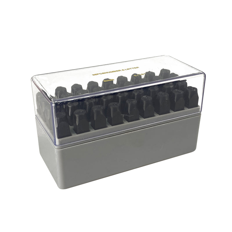 Number & Capital Letter Punch Set 36 Pc, 5/16" - 8MM, Transfer Punches