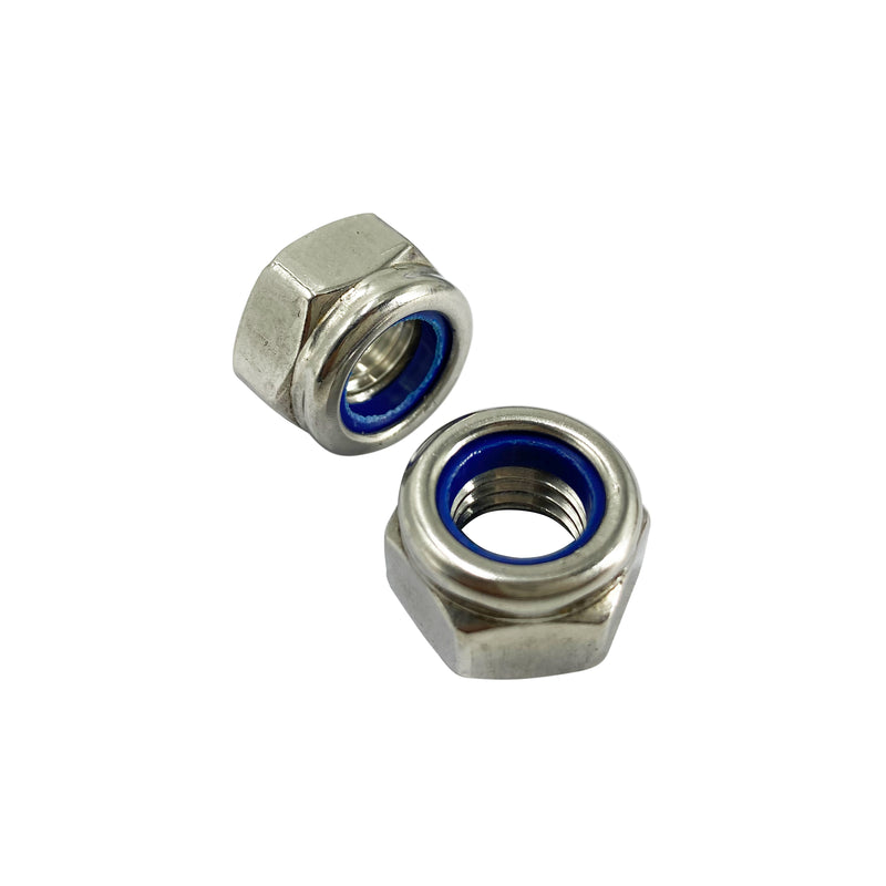 Lock Nut Assortment 170 Pcs, M3 M4 M5 M6 M8 M10 M12 Nylon Insert 304 Stainless Steel
