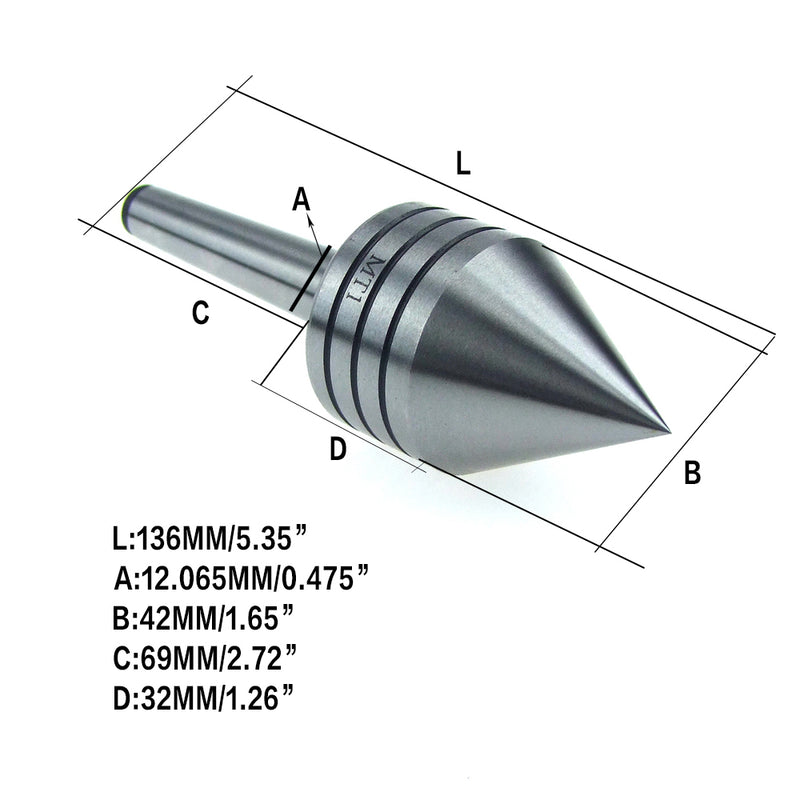 1MT Heavy Duty Live Tailstock Center