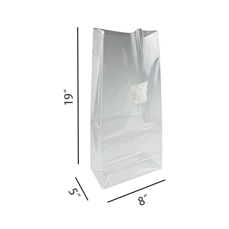 HYDROPONIC DEPOT 10PC Mushroom Bags, Mushroom Grow Bag 8"X5"X19", 0.5 Micron Filter 3 Mil PP