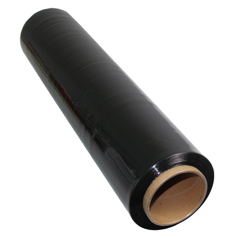 18IN x 1000 FT 4 Roll/Pack -87 Gauge 22 Microns Stretch Moving & Packing Wrap Industrial Strength Black Plastic Pallet Shrink Film Ideal for Furniture, Boxes, Pallets