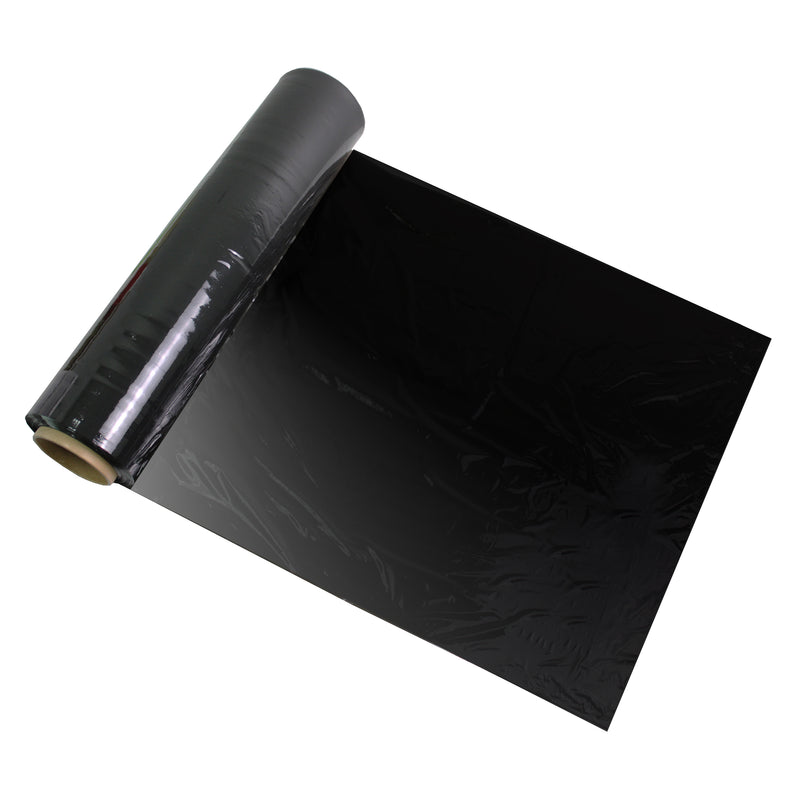18IN x 1000 FT 4 Roll/Pack -87 Gauge 22 Microns Stretch Moving & Packing Wrap Industrial Strength Black Plastic Pallet Shrink Film Ideal for Furniture, Boxes, Pallets