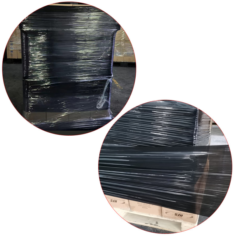 18IN x 1000 FT 4 Roll/Pack -87 Gauge 22 Microns Stretch Moving & Packing Wrap Industrial Strength Black Plastic Pallet Shrink Film Ideal for Furniture, Boxes, Pallets