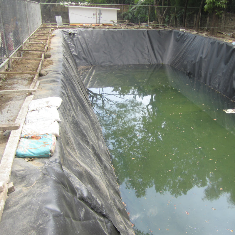 HYDROPONIC DEPOT Pond Liner, HDPE, 11.8-Mil Durable Pond Skins for Water Gardens, Fish Ponds, Black Waterfall