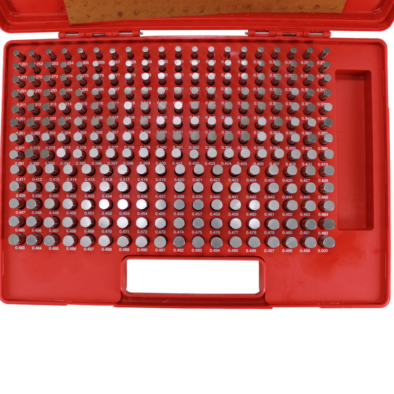 Steel Pin Gage Set Plus+ 250 PCS M2 .251-.500"