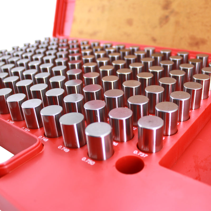 Steel Pin Gage Set Plus+ 125 PCS M4 .626-.750"