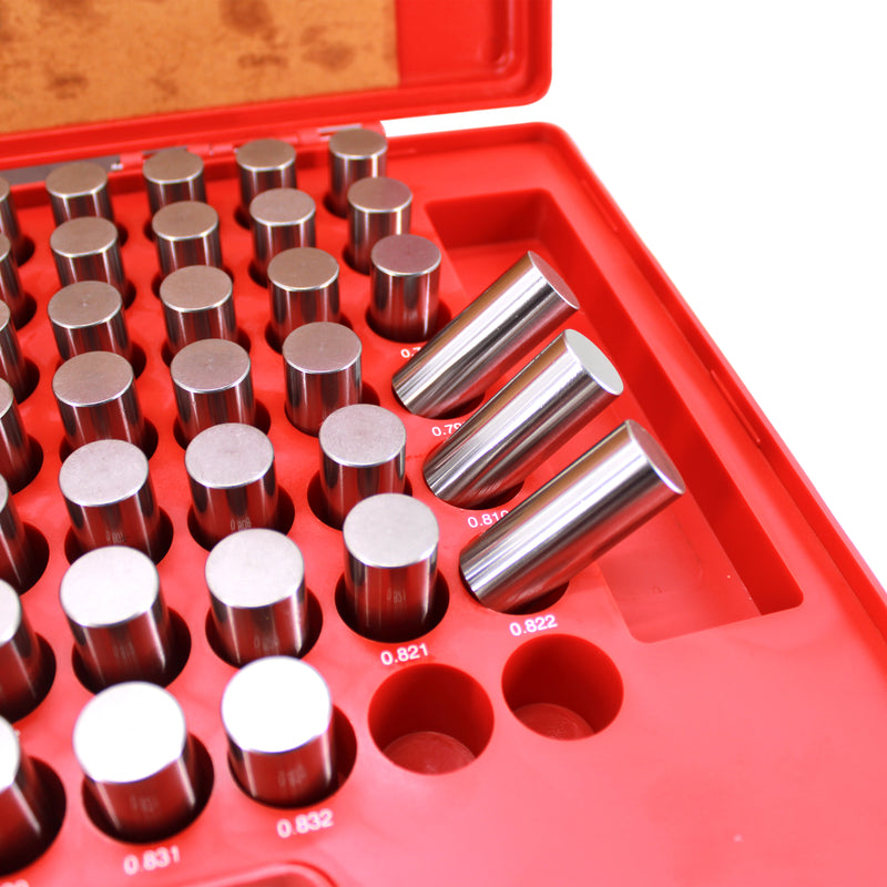 Steel Pin Gage Set Plus+ 82 PCS M5 .751-.832"