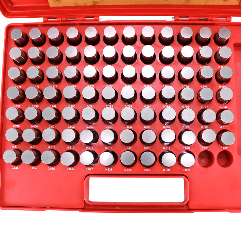 Steel Pin Gage Set Plus+ 82 PCS M5 .751-.832"