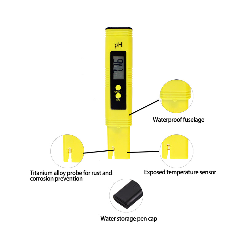 pH and TDS Meter Combo, 0.05ph High Accuracy Pen Type pH Meter +/- 2% Readout Accuracy 3-in-1 TDS EC Temperature Meter