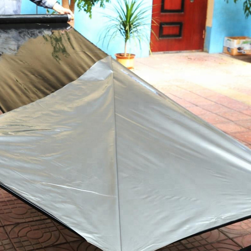 HYDROPONIC DEPOT 1 Mil LLDPE Silver Black Metallic Plastic Mulch Plastic Film for Fruits, Vegetables, Crops, Greenhouse, Garden