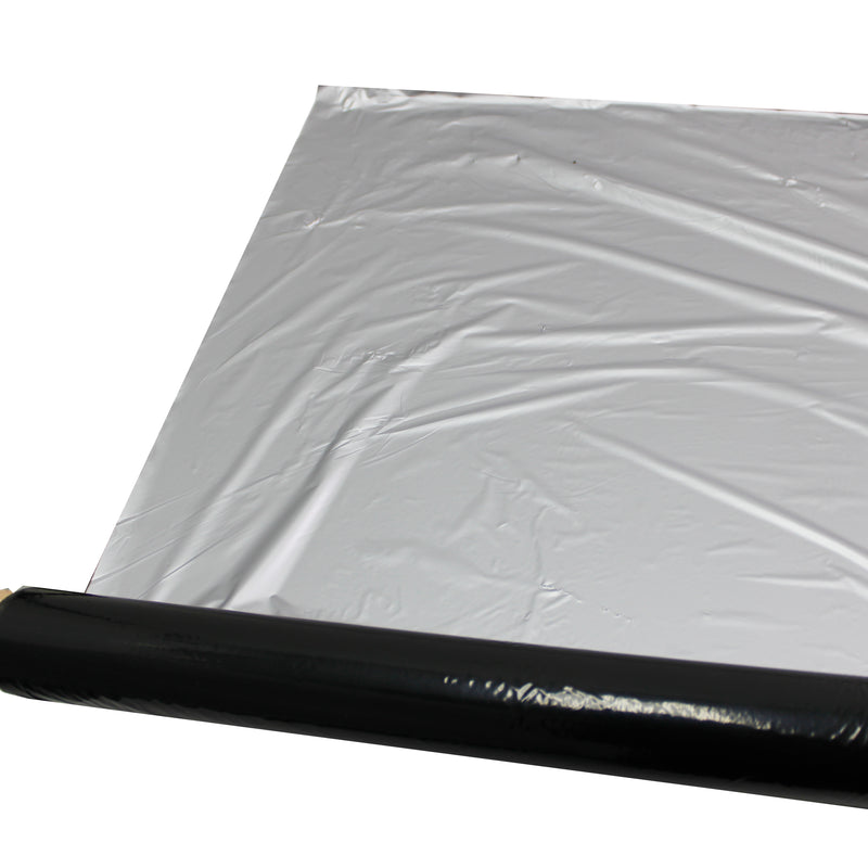 HYDROPONIC DEPOT 1 Mil LLDPE Silver Black Metallic Plastic Mulch Plastic Film for Fruits, Vegetables, Crops, Greenhouse, Garden