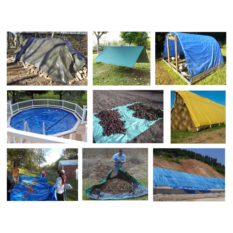 HYDROPONIC DEPOT Multi-Purpose Blue Heavy Duty Dry TOP Poly Tarp
