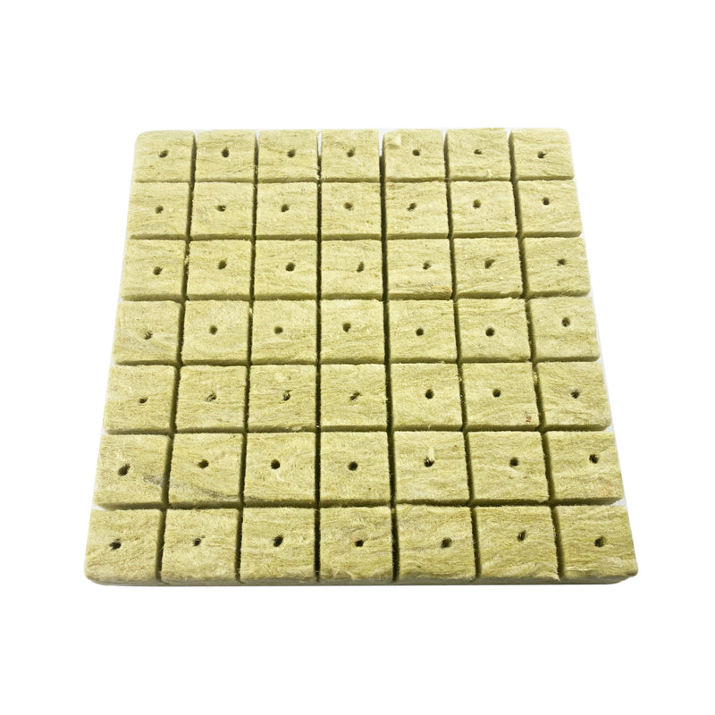 HYDROPONIC DEPOT 1.5” Rockwool Starter Plugs for Hydroponics, Rockwool Grow Cubes, 2 Sheets of 49 Plugs, 98 Plugs Total