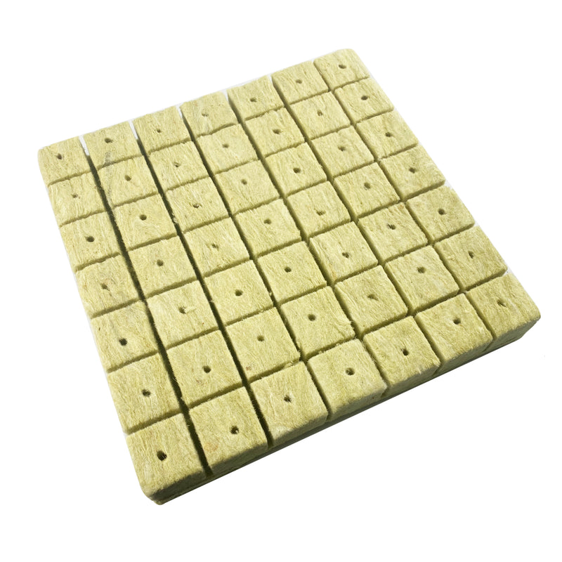 HYDROPONIC DEPOT 1.5” Rockwool Starter Plugs for Hydroponics, Rockwool Grow Cubes, 2 Sheets of 49 Plugs, 98 Plugs Total