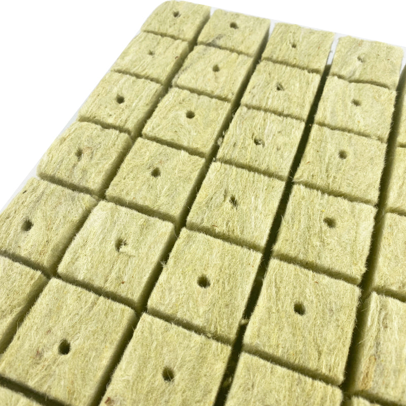 HYDROPONIC DEPOT 1.5” Rockwool Starter Plugs for Hydroponics, Rockwool Grow Cubes, 2 Sheets of 49 Plugs, 98 Plugs Total