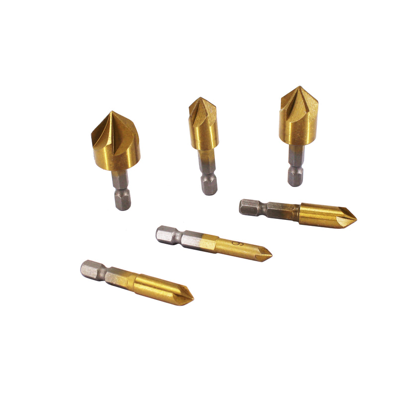 Countersink Drill Bit, Drill Bit Set 6 Pcs 1/4&
