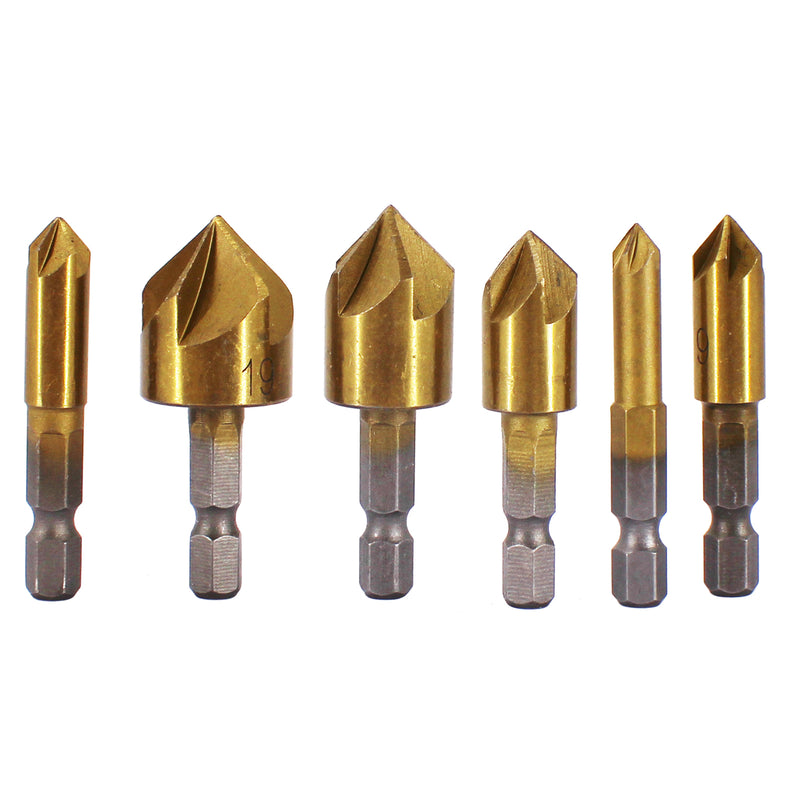 Countersink Drill Bit, Drill Bit Set 6 Pcs 1/4&