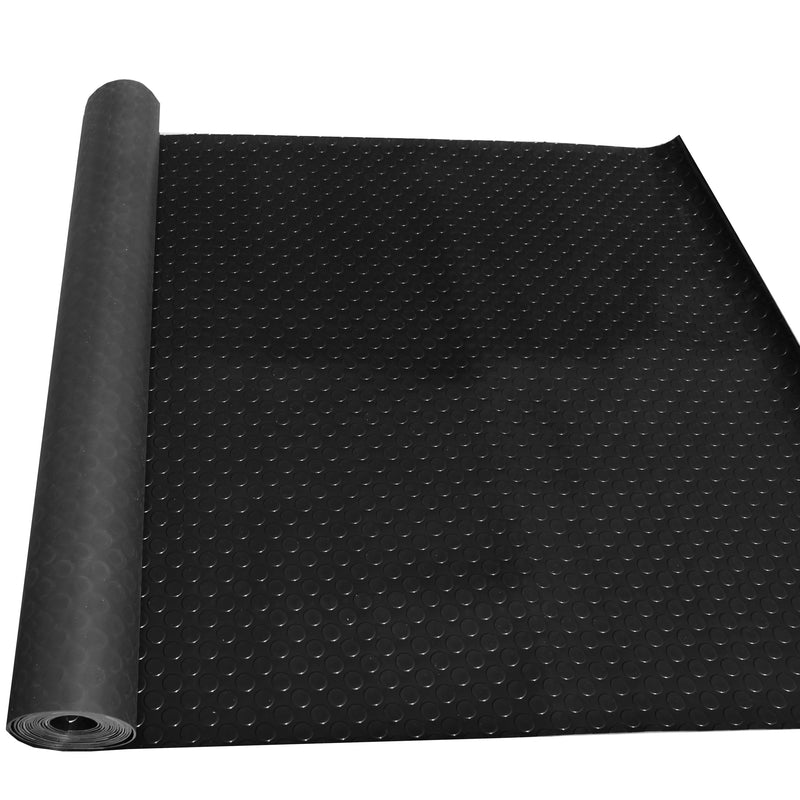 7.3 X 16.9 FT- 2.5mm Thickness Commercial-Grade PVC Roll Garage Floor Mat Coin-Top Utility Floor Mat