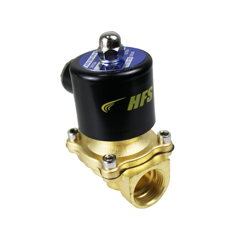 110V Ac 3/4" Electric Solenoid Valve Water Air Gas, Fuels N/C - Brass