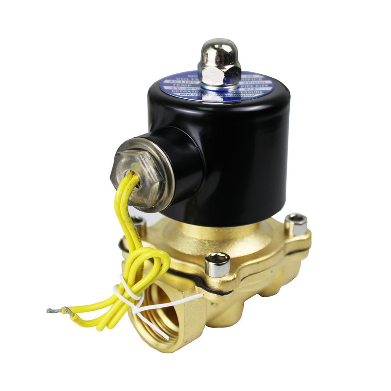 110V Ac 3/4" Electric Solenoid Valve Water Air Gas, Fuels N/C - Brass